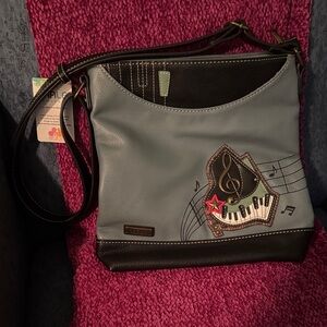 Chala Black and blue Music Crossbody Bag